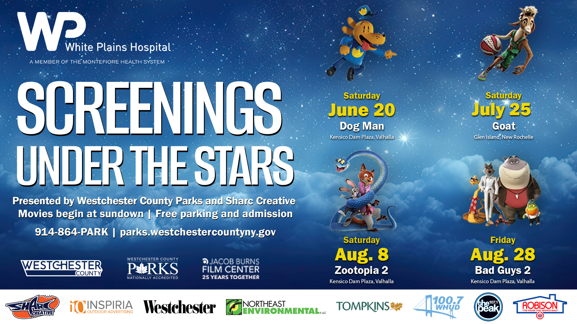 Screenings Under the Stars event graphic